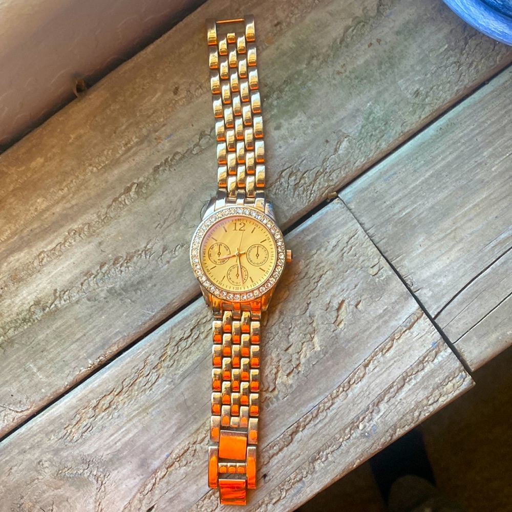 Womens rose gold colored watch